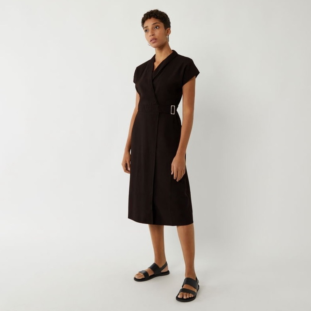 Warehouse Twill Wrap Dress NWT